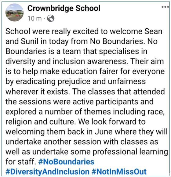A whole school approach - Our work with Crownbridge School in Torfaen